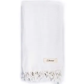 Bersuse 100% Baumwolle - Ventura Hamamtuch Pestemal - Weiß