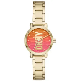 DKNY Damenuhr Soho 3-Zeiger-Werk Edelstahl goldfarben, NY6660