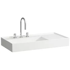 Laufen Kartell Waschtisch, Ablage rechts, 1 Hahnloch, ohne Überlauf, 900x460mm, H810338, Farbe: Weiß mit LCC Active