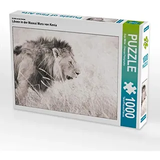 Calvendo Puzzle Ein Motiv aus dem Kalender Löwen in der Maasai Mara von Kenia 1000 Teile Puzzle quer | Lege-Größe cm Foto-Puzzle für glückliche Stunden