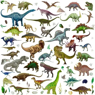 76 Stück Dinosaurier-Aufkleber, leuchtet im dunklen Wandaufkleber, Baby Room Dinosaurier Wall Decor, leuchtende Aufkleber für Tiere Schlafzimmer Kinderzimmer Dekor