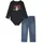 Levi s Levi s Kids Bearrito Denim Langarm-set jet Black 9 Monate