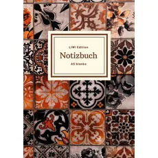 Notizbuch schön gestaltet mit Leseband - A5 Hardcover blanko - 100 Seiten 90g/m2 - floral indisch -
