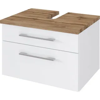 Waschbecken Unterschrank 60 cm TAREE-03 in matt weiß - Weiß