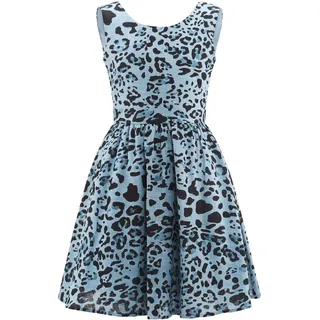Sommerkleid HAPPY GIRLS, Mädchen, Gr. 140, N-Gr, light blau, Web, Obermaterial: 100% Baumwolle. Futter: 100% Baumwolle, bedruckt, Basic kniebedeckend, Rundhals, Kleider Sommerkleid, mit modischem Cut-Out im Rücken