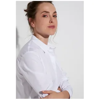 Eterna Bluse Seasonal Popeline Uni Tailliert D904 5145 Gr. 42 weiß