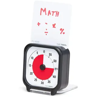 Time Timer ORIGINAL Pocket - 60 Minuten Visueller Analog-Timer Uhr - Optionaler Akustischer Alarm - Kein lautes Ticken; Zeitmanagement-Gerät (Schwarz)