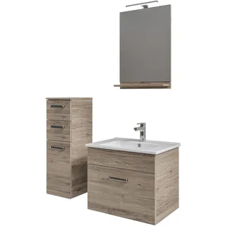 Pelipal Quickset 313 Badmöbel-Set, Holzwerkstoff, Sanremo Eiche, 200/95/45 cm