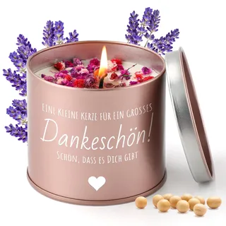 KAAYEE Dankeschön Geschenke Duftkerzen, 9oz Lavendel Kerze Danke Kleines Geschenke für Frauen, Thank You Weihnachtsgeschenke für Hebamme Beste Freundin, Abschiedsgeschenk Kollegen (Danke)