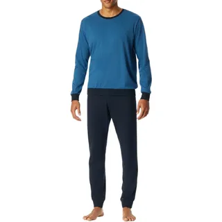 SCHIESSER Schlafanzug Basic Blau 48