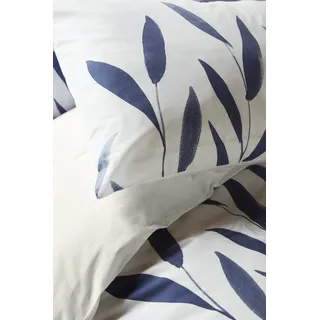 Walra Bettwäsche Bamboo Branches Weiß / Dunkelgrau - 155x220 cm - Weiß, Dunkelgrau