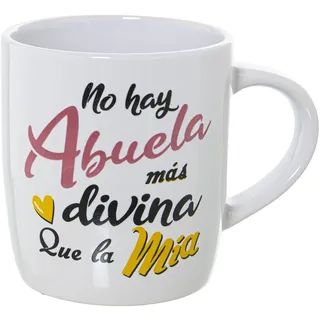 DRW Tasse für Frühstück, Positiv, Eres die beste Oma der Welt, 385 ml, 8,5 x 10 cm