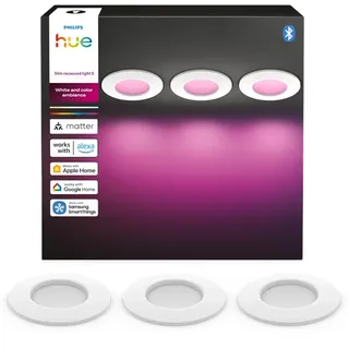 Philips Hue Slim recessed spotlight 90 mm White - 3-pack