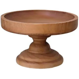 Yqqhrbm 2 Teiliges Tortenständer Set Aus Holz, Runder Kuchenteller, Vintage Desserthalter, Dessertdekoration, Tischpräsentation, Besondere Anlässe, Klein
