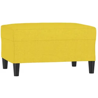 Fußhocker Hellgelb 70x55x41 cm Stoff - Gelb, Hellgelb