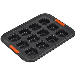 Le Creuset Backform für 12 Cups, antihaftbeschichtet, Karbonstahl, Schwarz, 46024000000100
