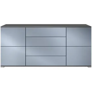 Vladon Sideboard Rova Denim matt , Pastellblau , Holzwerkstoff , 166.5x75.5x35 cm , Kleinmöbel, Kommoden, Sideboards