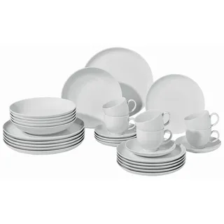Seltmann Weiden Kombiservice , Weiß , Keramik , 30-teilig , Made in Germany , Geschirr, Geschirrsets, Kombiservice