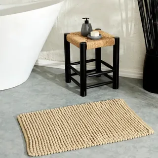 Karaca Bubbles Badematte, Chenille, Grün, 50x80 cm - Ihr Badezimmer mit diesem eleganten und weichen Chenille-Vorleger in Rosa aufwerten, Maschinenwaschbar bei 30 Grad