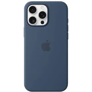 Apple Silikon Case mit MagSafe für iPhone 16 Pro Max Denim
