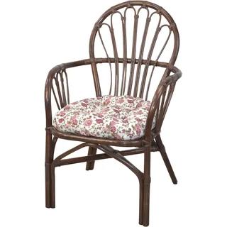 Esszimmersessel, braun, B:60cm H:91cm T:67cm, Stoffbezug 60% Baumwolle/40% Polyester, HOFMANN LIVING AND MORE, Sessel, Esszimmersessel, Handgeflochten