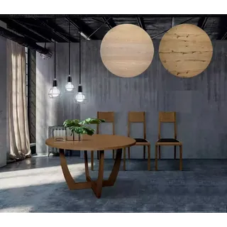 Esstisch Rund Holz Küchentisch Braun JVmoebel - Braun