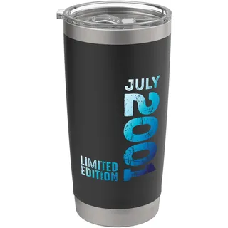Im Juli 2001 Jahr 2001 Retro 2001 Vintage 2001 seit 2001 Doppelwandiger Edelstahl-Thermobecher