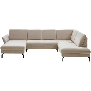 Beldomo System Wohnlandschaft , Graubraun , Textil , U-Form, einzeln stellbar , 335x220 cm , Goldenes M , Wohnzimmer, Sofas & Couches, Wohnlandschaften, Wohnlandschaften in U-Form