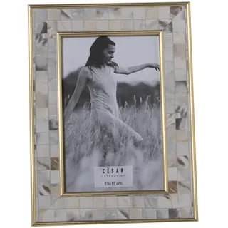 DRW Set mit 2 Fotorahmen für Fotos mit 10 x 15 cm aus Melamin, 15,6 x 20,6 x 1,5 cm