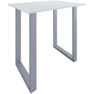 VCM Bartisch Xona Silber/ Weiß ca.110x102x80cm