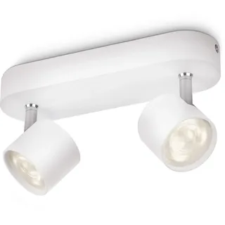 Philips LED-Deckenstrahler 2er oval weiß Aluminium