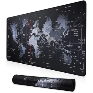Cmhoo XXL Professionelles großes Mauspad & Computerspiel Mauspad (89 x 39 x 0,3 cm, Karte) (90 x 40 Karte)