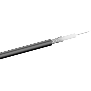 goobay RG 58 Koaxialkabel schwarz 100m