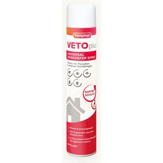 BEAPHAR - VETOplus Universal Ungeziefer Spray - Geeignet Gegen Flöhe, Bettwanzen, Zecken, Mücken, Herbstgrasmilben - Sofortschutz, Bis Zu Zwei Wochen Wirksam - 750ml