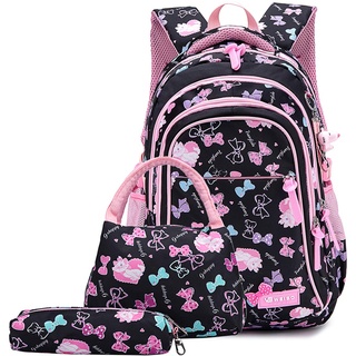 Neusky Schulrucksack Schulranzen Schultasche Sports Rucksack Freizeitrucksack Daypacks Backpack für Mädchen & Kinder Jugendliche mit der Großen Kapazität (Schmetterling Set)...