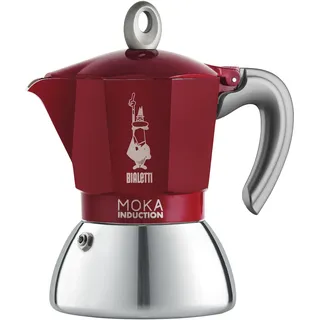 Bialetti Moka Induction 0,09 l 4 Tassen Rot