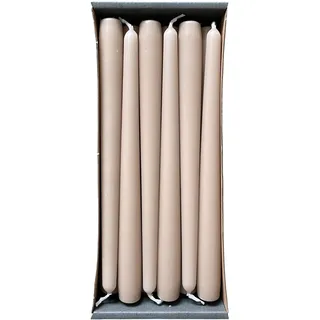 Nordring 12 Spitzkerzen 2,3 x 25 cm Sahara – RAL-zertifiziert, tropffrei & raucharm, ca. 8 Std. Brenndauer – Tischdeko & Kerzenleuchter