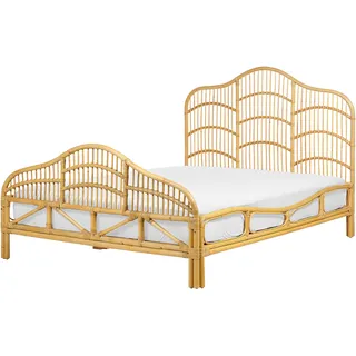Beliani Bett Rattan Domeyrot 140 x 200 cm
