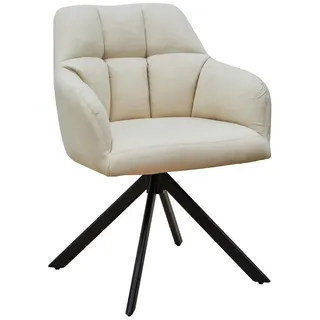 Svita SORA Esszimmerstuhl drehbar Polsterstuhl mit Armlehnen Beige