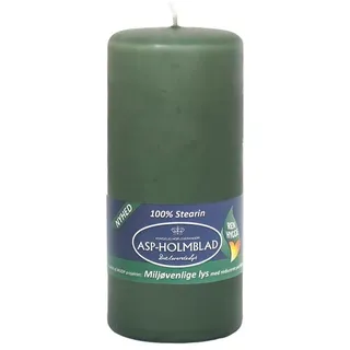 Asp-Holmblad Umweltfreundliche Stumpenkerze Moosgrün
