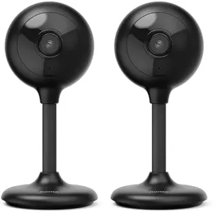 Hama Überwachungskamera innen WLAN (smarte WLAN Kamera mit App, Nachtsicht, Aufzeichnung, mit Bewegungsmelder, Gegensprechanlage, Tonerkennung, auch als Haustierkamera oder Babyphone, 1080p) schwarz