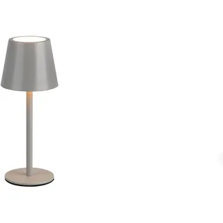 REALITY LEUCHTEN LED Tischleuchte "DIAZ, Outdoor Akku Tischlampe Höhe 21 cm Ø 8,5 cm, IP44, Touchdimmer", grau, 1, Ø 8,5cm H: 21cm, 1 Stk., Leuchten, CCT Lichtfarbe einstellbar 2700-6500K, 160 Lumen, 1,6W, USB Anschluss, LED Tischleuchte