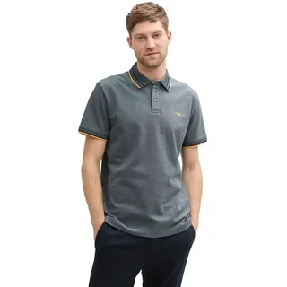 Tom Tailor Poloshirt POLO WITH PRINT Regular Fit 1045629-35198-Blau Grau M