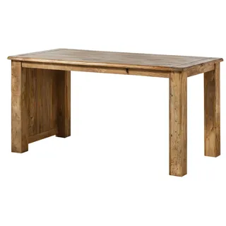 MASSIVMOEBEL24.DE Schreibtisch Mango 160x80x80 natur lackiert RAILWAY #1004 - Orange