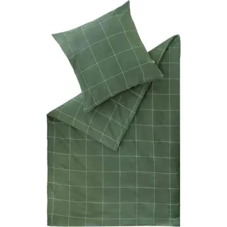 Esprit Flanell Bettwäsche Check Grün 155 x 220 cm