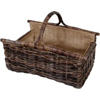Aufbewahrungskorb LOCKER, beige (natur), B:65cm H:44cm T:46cm, Rattan, Aufbewahrungsboxen, Aufbewahrungskorb