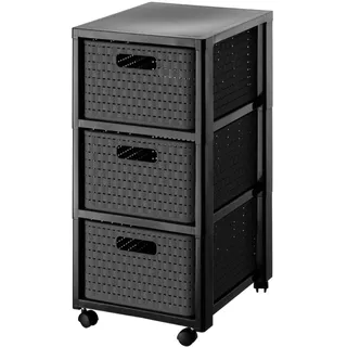 Rotho Rollcontainer 37,5 x 32,5 x 71,2 cm 3-tlg. anthrazit