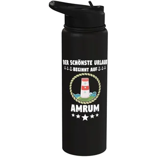 Amrum Urlaub Nordseeküste Souvenir Inselurlaub Amrum Stainless Steel Insulated Water Bottle