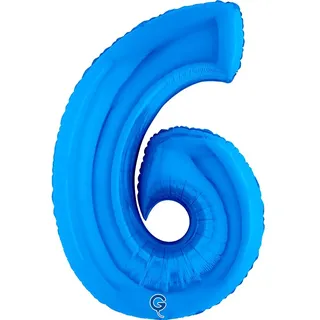 Grabo XXL Riesen Zahlen Folienballon 102 cm (40") Blau – Perfekte Deko für Geburtstage, Jubiläen & Feiern – Happy Birthday Party-Highlight - für Helium und Luft! Wiederverwendbar! 6