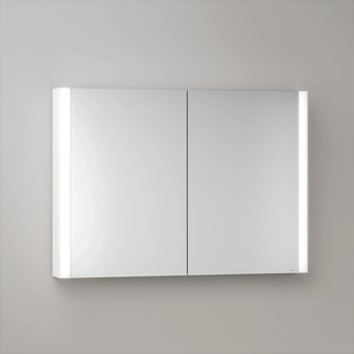 KEUCO SOMARIS Spiegelschrank Wandvorbau 2-türig, 1000mm, 14503512100, Farbe: Weiß Matt